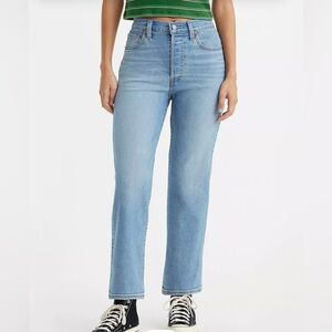 Levi's Ribcage Straight Ankle Denim Center Lane Size 30
